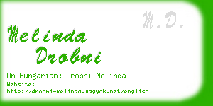 melinda drobni business card